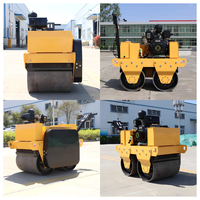 Compacteur vibrant à double tambour et double entraînement de 550 kg pour la construction