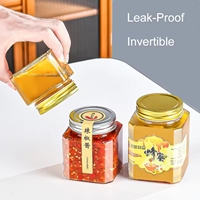Verre clair vide de luxe 250ml 380ml 500ml unique de qualité alimentaire avec bouchon à vis Sauce chaude confiture miel bouteille pot pour le stockage des aliments