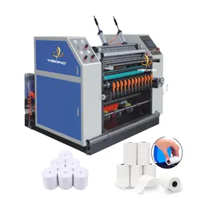 Automatic thermal paper slitting machine cash register paper roll rewinding slitter machine with coreless reiwnd