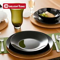 Usine En Gros Vide Opale Blanc Verre Personnalisé 10.5 ''Assiette Plats Plats Plats Plats pour Restaurants