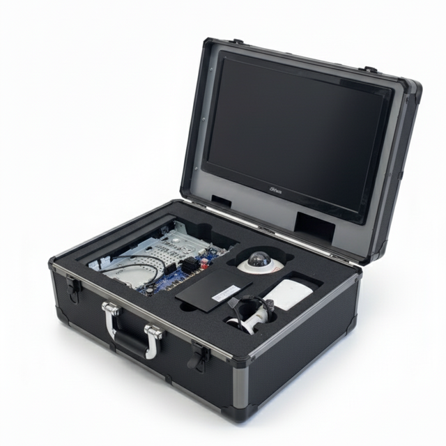 Customized Flight Display Aluminum Portable Monitor Screen Case Industrial Briefcase