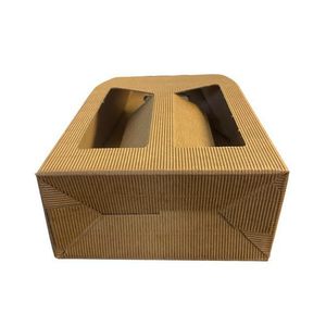 Boîte porte-bouteilles de vin, 2 bouteilles, emballage en carton, coffret cadeau, 19x9x39cm - Product Image 3