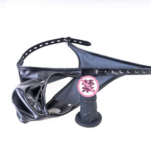 Ropa Interior Masculina con Jaula para Pene Desmontable, Tapón <span class=keywords><strong>Anal</strong></span> Sin Vibración, Pantalones de Cuero, Juguetes para Masturbación y Coqueteo, Modelo al por Mayor - Product Image 4