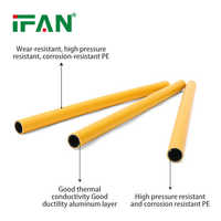 Tuyau flexible PEX Al PEX en plastique jaune pour gaz, support ODM/OEM IFAN