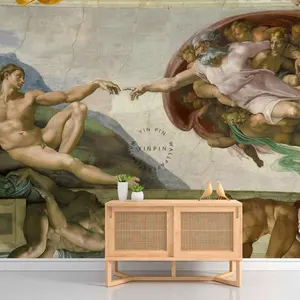 Tạo ra bức tranh Phục Hưng của Adam Michelangelo phong cách Châu Âu tự dính hình nền