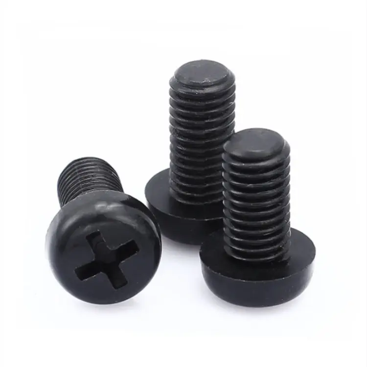 China Manufacturer Wholesale m6 m8 for nylon metal plastic black pan cross screw head Stainless Steel 304 316 screws