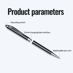Portable GPT Smart AI Enregistreur vocal Transcription en temps réel Enregistrement sans perte Carte mentale Résumé multi-mode APP Contrôle Métal - Product Image 2