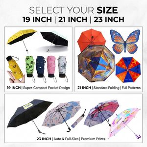 Paraguas Plegable Personalizado - Impresión de Logotipo Premium - Compacto y Portátil para Eventos, Ferias y Regalos - Precios al por Mayor - Product Image 5