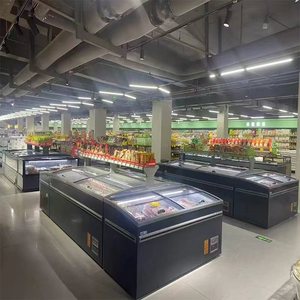 Refrigerador Comercial para Supermercado, Vitrina de Alimentos Congelados, Isla de Exhibición Superior, Congelador Combinado con Refrigerador para Carnicería - Product Image 5