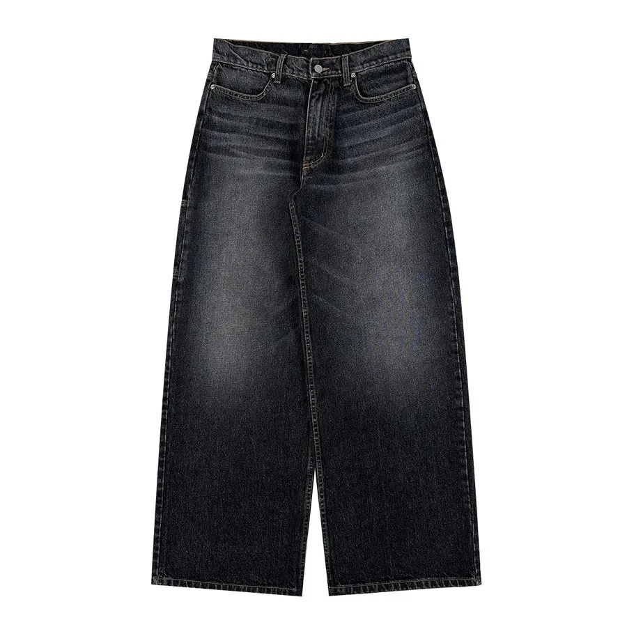 Hersteller Custom High Quality Denim Baumwolle Jeans Herren Straight Baggy Jeans Übergroße Basic Fund Loose Jeans für Jugendliche