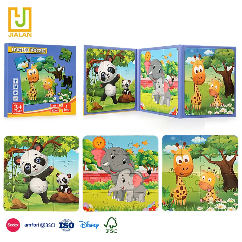 Book Folding Magnetic Advanced Puzzle Books Children's Baby Magnetic Early Education Kindergarten Boys And Girls Puzzle Printing