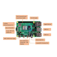 Placa DE DESARROLLO Raspberry Pi 4B original oficial, 1GB, 2GB, 4GB, 8GB RAM, Raspberry Pi 4B, 4ª generación B