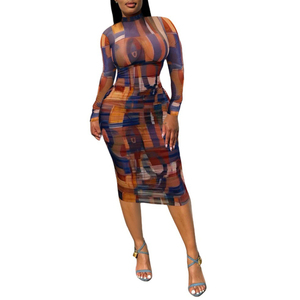 Nuevo Vestido de Verano para Mujer, Elegante y Moderno, con Estampado de Malla - Product Image 2