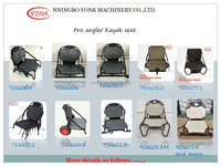 Siège de pêche pour kayak Yonk, aluminium + maille, pliable, gris + noir, capacité 200 kg, siège individuel pour bateau kayak