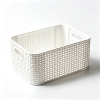 Paniers de rangement légers en plastique PP pour cuisine, salle de bain et bureau - Boîtes de rangement pour collations de style tressé