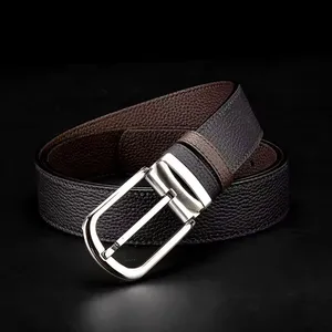 Men Fashion Business Style Genuine Leather Full Grain Cow Leather Waist Belt