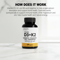 Capsules de Vitamine D & K et Magnésium Personnalisées OEM 5000UI 120mcg D3 K2 Favorisant une Absorption Supérieure, l'Énergie, la Santé Immunitaire et Musculaire