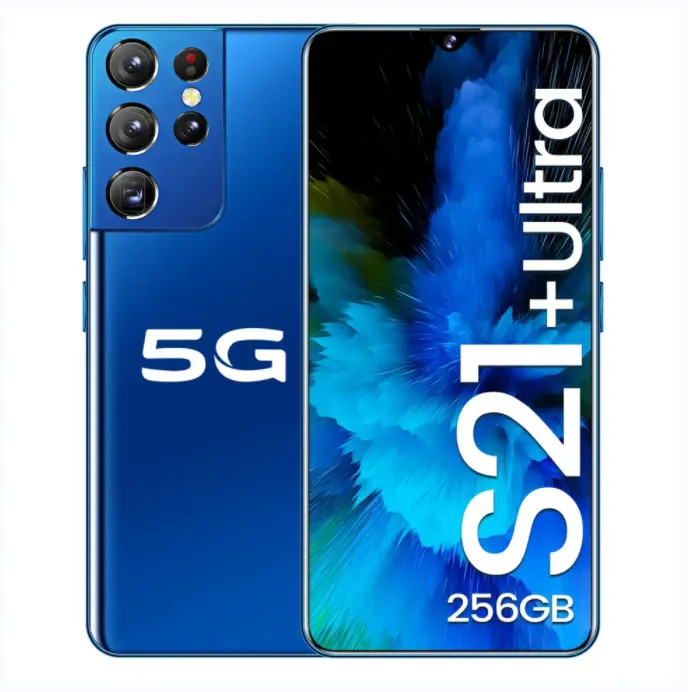 מחיר נמוך טלפון נייד S21 Ultra 5.3 אינץ HD 5G מקורי נעילת אנדרואיד 16GB + 512GB ה-sim הכפול טלפון חכם