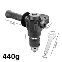 Perceuse électrique universelle à angle droit, embout de serrage à clé à angle droit de 90 degrés, outil de maintenance pour espaces restreints