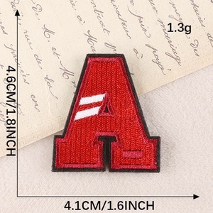 Patch Huruf Bordir Grosir A-Z 26 Huruf dengan Perekat <span class=keywords><strong>Hook</strong></span> <span class=keywords><strong>and</strong></span> <span class=keywords><strong>Loop</strong></span> - Product Image 6