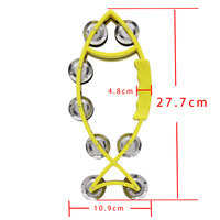Colorful Fish-Shaped Tambourine Wholesale Plastic Percussion Instrument Multi-Color Options Stringed Parts Accessories
