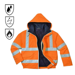 Certificat CE Haute Visibilité FRC Construction Minière Antistatique Résistant Au Feu FR Haute Visibilité Réfléchissant Hiver Travail <span class=keywords><strong>Veste</strong></span> de <span class=keywords><strong>Sécurité</strong></span> - Product Image 2