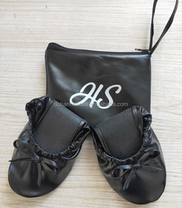 Wedding Gift Hot Sale Personalized <strong>Silver</strong> Foldable <strong>Flats</strong> with Pocket Bag - Product Image 3