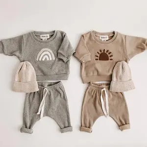 Kinder Kleidung Set Herbst Frühling Kleinkind Baby Boy Girl Print Sweatshirt Hose 2pcs Baby Boy Mode Kleidung Outfit