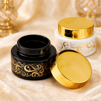 Pot cosmétique arabe pour crème visage/beurre corporel, finition mate givrée, vente en gros, contenant de luxe pour crème