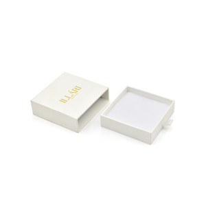 Custom Rigid Jewelry Sliding Paper Drawer <b>Box</b> for Necklace <b>Earring</b> Bracelet Ring Packaging Glossy or Matt Finish - Product Image 2