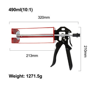Pistolas Dispensadoras <span class=keywords><strong>de</strong></span> Epoxi <span class=keywords><strong>de</strong></span> Dos Componentes JAPI, Manuales, <span class=keywords><strong>de</strong></span> Aleación, 490 ml, 10:1 |   Buen <span class=keywords><strong>Precio</strong></span> |   Etiquetado OEM para la Unión <span class=keywords><strong>de</strong></span> Cerámica y Piedra - Product Image 1