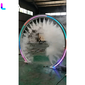 LED RGB Light Circle Mist <b>Arch</b> Door Outdoor Interactive Fog Tunnel Light Up Smoke Water Mist <b>Gate</b> for Scenic Park Event Wedding - Product Image 6