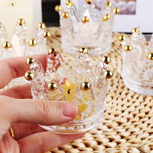 Декоративный подсвечник для вотивных свечей, прозрачный подсвечник для чайных свечей, стеклянный подсвечник в форме короны - Product Image 3