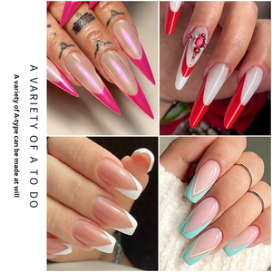 120 pièces/boîte Formes d'ongles en verre cristal pour extension, couverture complète, moule à faux ongles, outil d'extension rapide des ongles - Product Image 2