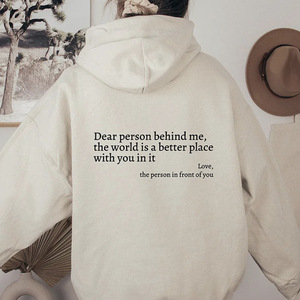 <span class=keywords><strong>Felpa</strong></span> con <span class=keywords><strong>cappuccio</strong></span> a maniche lunghe da <span class=keywords><strong>donna</strong></span> con motivo a lettera a tinta unita comoda alla moda stampa sportiva per il tempo libero urbano - Product Image 3