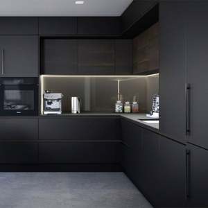 Modern China Apartment High Gloss Lacquer Furniture Contemporary Plywood Kitchen <b>Cabinet</b> Modular Complete Kitchen <b>Cabinet</b> <b>Wood</b> - Product Image 2