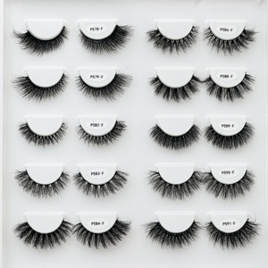 Sans cruauté 3D Volume Eye Lash Faux Vison Faux Cils Wispy Strips Lash Boîte d'emballage de cils personnalisés - Product Image 6