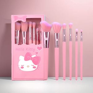 Set de 6 <span class=keywords><strong>Brochas</strong></span> de <span class=keywords><strong>Maquillaje</strong></span> Veganas Profesionales, Color Azul Suave, en Caja de Papel, para Rostro, Ojos, Base, Rímel, Corrector, Delineador de Ojos y Bálsamo Labial - Product Image 5