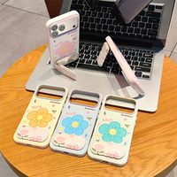 Coque de téléphone Lichicase avec motif floral estival mignon pour Itel A100 A200 A200+ City 200, support miroir de maquillage, coque mobile