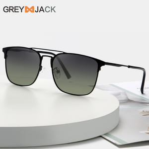 Lunettes de soleil polarisées élégantes, monture intégrale en métal, unisexe, protection UV400, verres TAC, noir, or, marron - Product Image 5