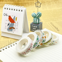 Rouleau de ruban décoratif auto-adhésif imprimé coloré mignon de conceptions originales pour le masquage de journal