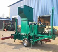 Machine automatique de pressage et d'ensachage de balles carrées pour ensilage et ensachage de blocs de foin