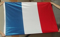 Vente en gros polyester drapeau national français 3x5 pieds drapeau tout pays 3x5FT drapeau France