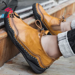 Mocasines Casuales de Cuero Hechos a Mano con Punta Baja y Diseño Explosivo para Hombre - Product Image 3