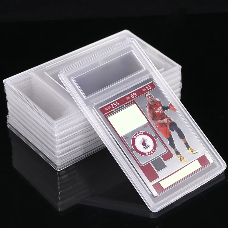 100PCS Clear Small Plastic PP PVC Acrylic Display Case For PSA Card Baseball CGC Slabs For Pokemon Ultrasonic Card Holder Case