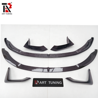 Lèvre avant en fibre de carbone sèche pour BMW F80 M3 F82 M4, style MP, séparateur de pare-chocs
