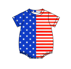 Tenues personnalisées de shorts du 4 juillet à rayures étoiles pour garçons et enfants boutique Barboteuse à bulles décontractée pour bébé nouveau design Vêtements Brother - Product Image 2