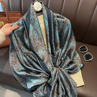 Foulard de Tête en Soie Satinée Personnalisé Design Imprimé Faux Foulard en Soie Bandana 2026 Foulards en Soie Imprimés Numériquement Double Face