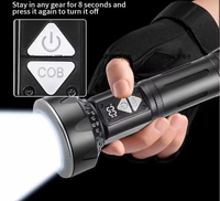 Lampe torche de camping à LED en alliage d'aluminium, longue portée, magnétique, avec zoom optique, power bank, charge Type-C, utilisation en extérieur