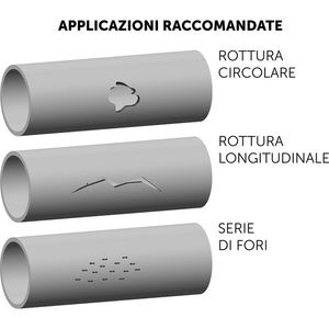 Collier de réparation à tige unique pour raccords en plastique de tuyaux en PVC 48-51 1 \ "1/2 \" avec tête de numéro de modèle de techniques de coulée - Product Image 3